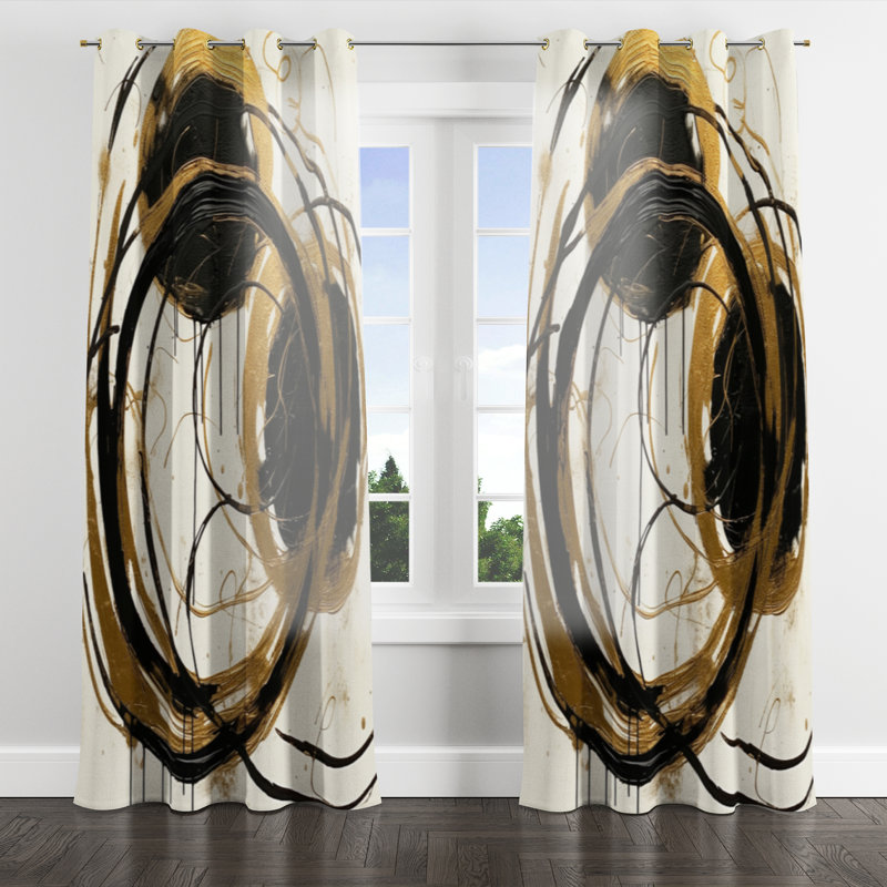 Analeece - Rideau à œillets moderne - Velours obscurcissant - 1 panneau, L 52 po x L 63 po, Œillets dorés