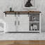 Buffet Farmhouse avec rangement, buffet avec tablettes et porte de grange coulissante-339461072