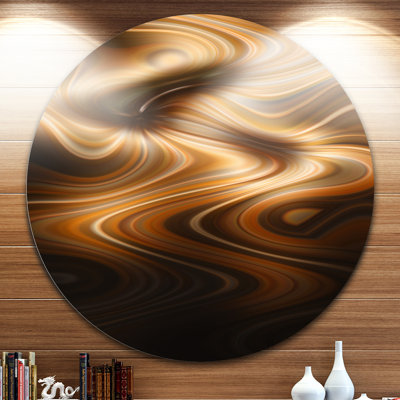 « brown curveed wave texture », impression sur métal