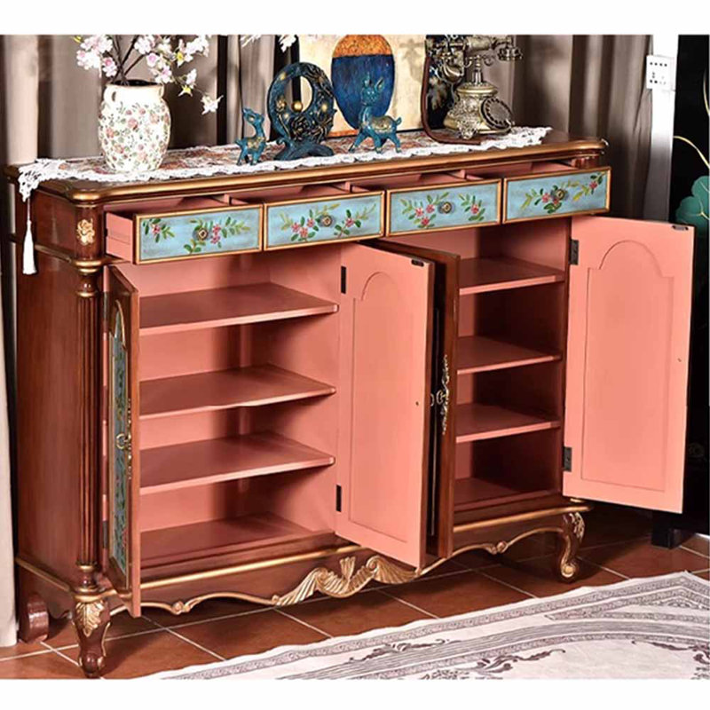 Armoire à chaussures peinte de style américain