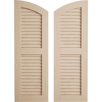 Timberthane deux persiennes égales avec volets elliptiques en faux bois (par paire)