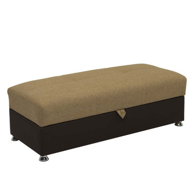 Causeuse convertible avec rangement Primenest Nimbusflow, polyuréthane brun