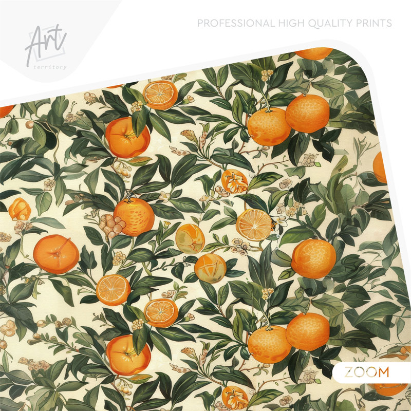 Peler et coller, papier peint amovible d'agrumes, autocollant mural sans dommages, H 48 po x l 28 po