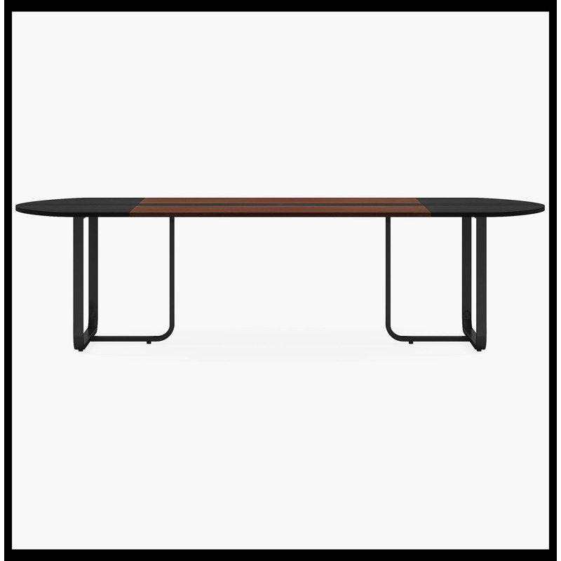 70,86 po Bureau de direction ovale, table de réunion d'ordinateur moderne pour bureau à domicile