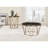 Faux Marble Glass End Table