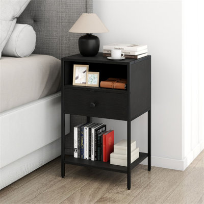 40cm W Metal Bedside Table