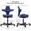 Fauteuil réglable en hauteur avec repose-pieds HœG Capisco-123277980-123277427