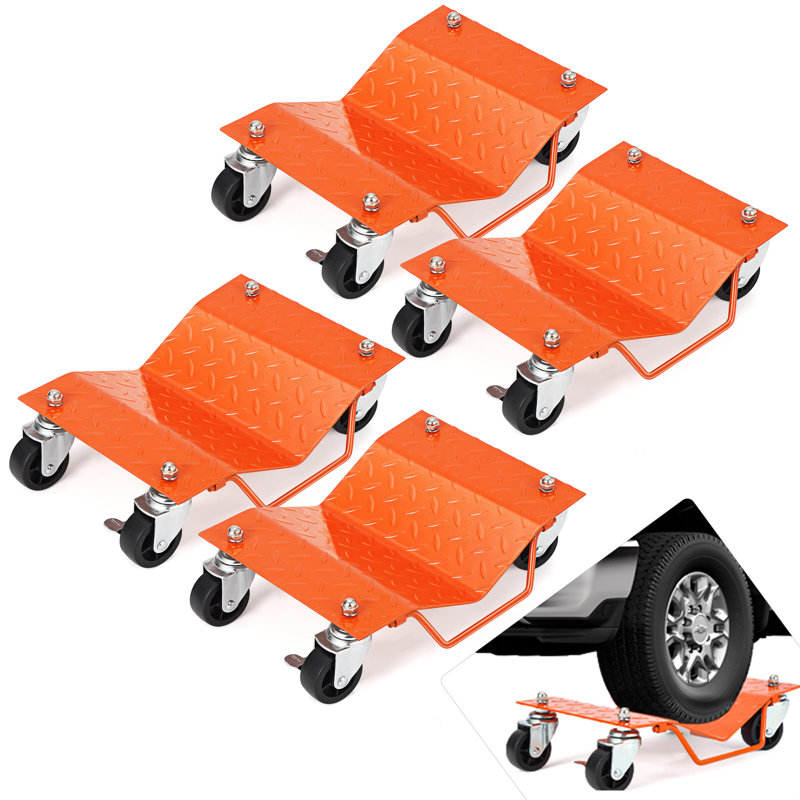 Heavy Duty Steel Car Mover Dolly, 2/4 Piece Car Wheel Dolly Set, Single 1500lbs Capacity Car Tire Dolly for Moving Cars, Trucks, Trailers,Motor,Boats