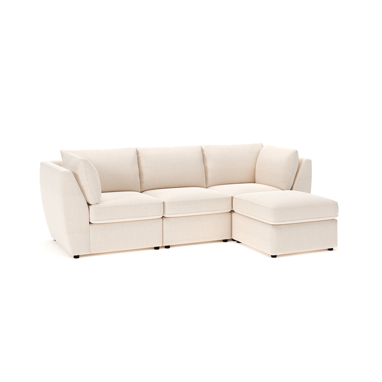 Caldwell 105" Modular Sofa, Nomad Eggshell