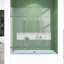 Paroi de douche pliante à porte pivotante l 51 po x H 59 po avec verre trempé-91418612