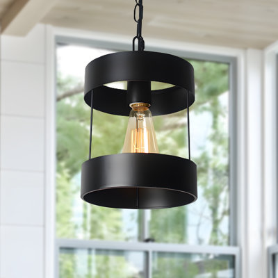 Luminaire suspendu cage simple à cylindre ouvert 1 lumière Perran