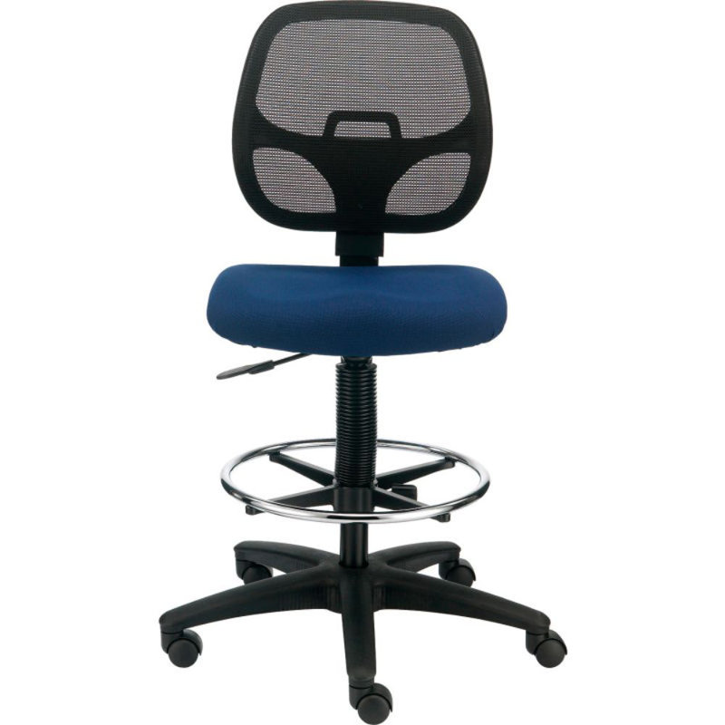 Tabouret de laboratoire à hauteur ajustable, Bleu