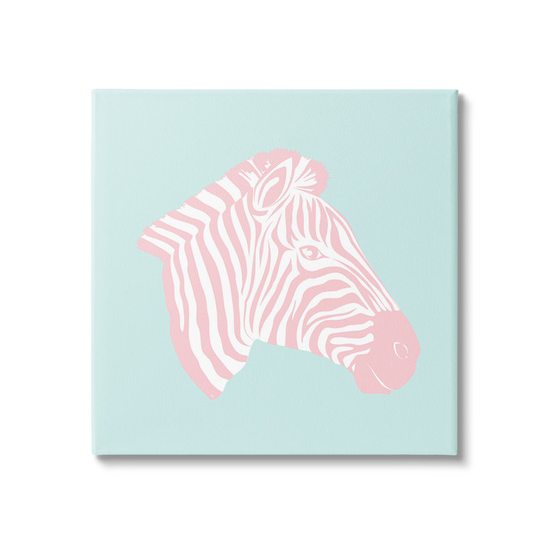 «Pastel Zebra Portrait» par Martina Pavlova, H 17 po x l 17 po