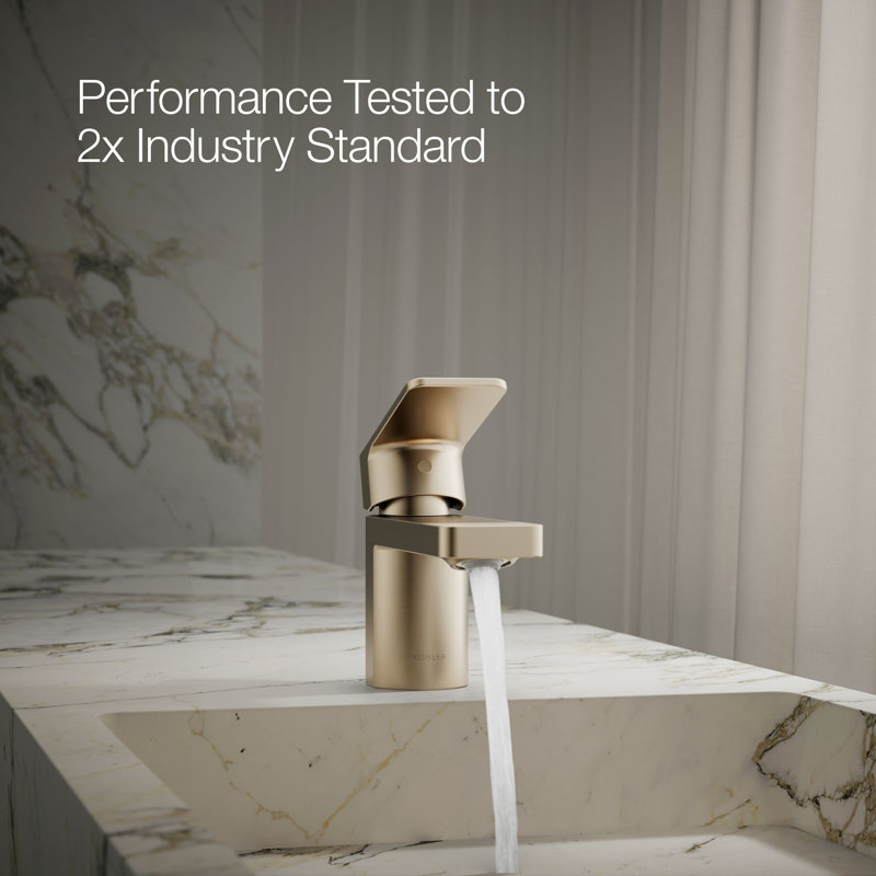 Parallel Single Hole Bathroom Faucet, Vibrant Brushed Bronze