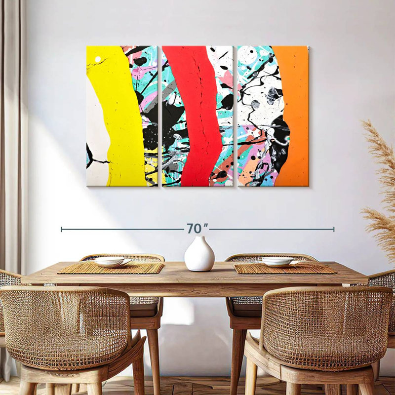 Avery Abstract Splatter, H 36 po x l 57 po