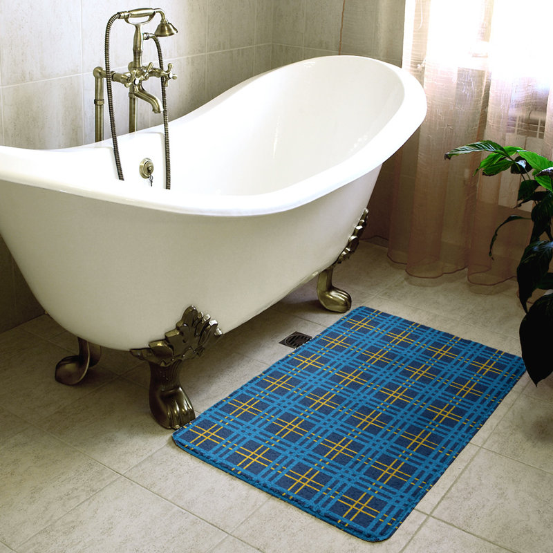 Tapis pour salle de bain Philadelphia, l 21 po x L 34 po, Navy/Black/White