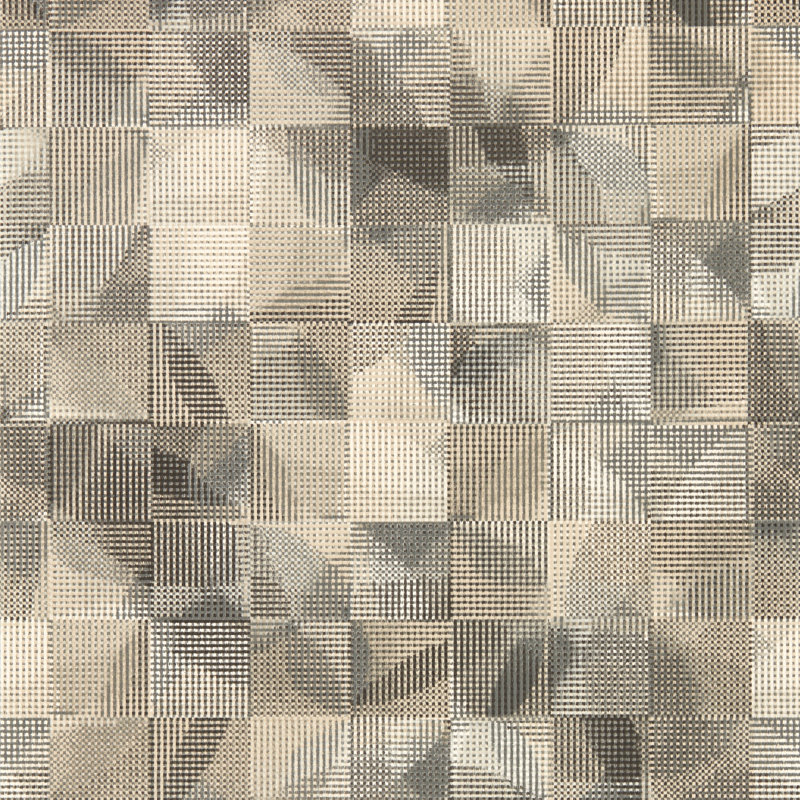 Vivido Impatto Geometric Non-Woven Wallpaper Roll, Charcoal/Linen