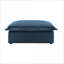 Canapé, chenille bleu marine moderne avec housses amovibles | Coutures noires | Structure en bois robuste-1629318329