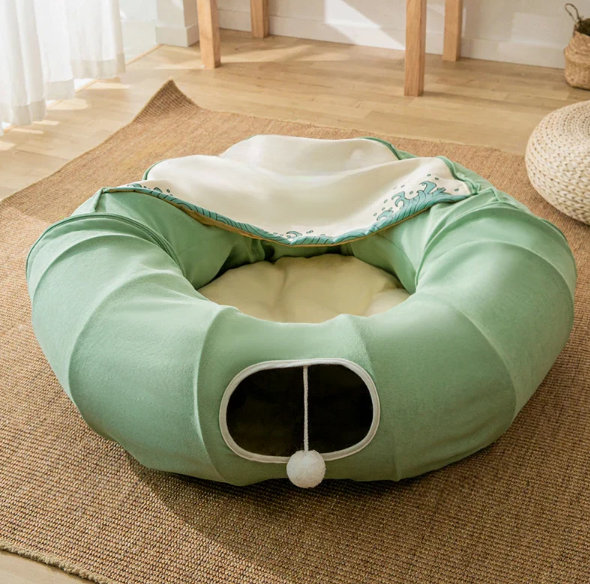 Glenaire Plush Litter Box Enclosure, Green