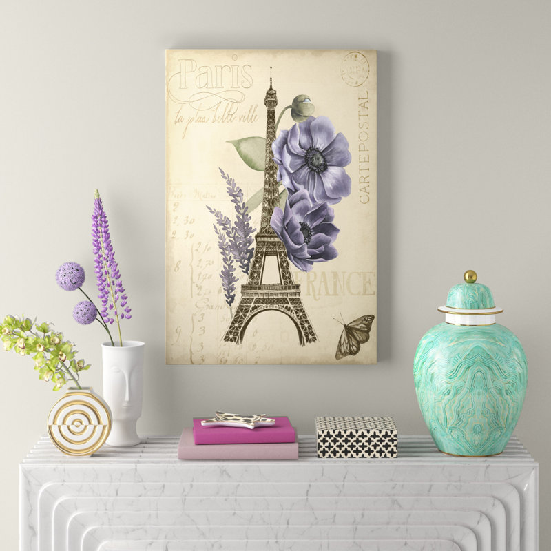 Paris Ephemera II by Grace Popp - Print on Canvas, 91cm H x 61cm W, Wrapped Canvas