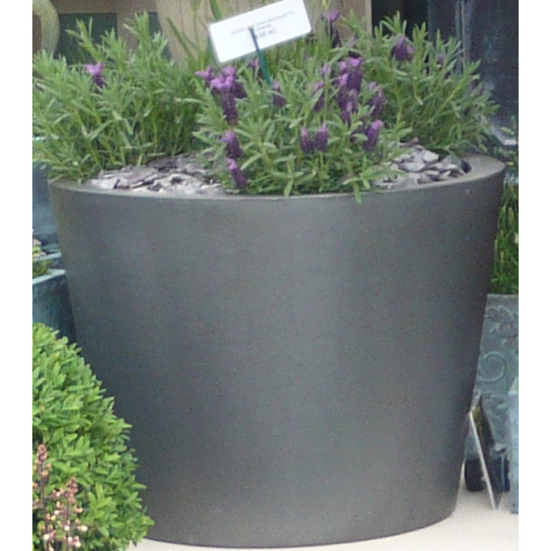 Vrej Fibreglass Planter, Large, Faux Lead