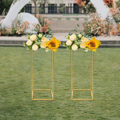 2 PCS Gold Iron Wedding Flower Stands