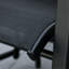 Fauteuil oscillant noir avec table basse - chaises berçantes, fauteuil Airy Sling Backyard Center 2, toile respirante, couleur