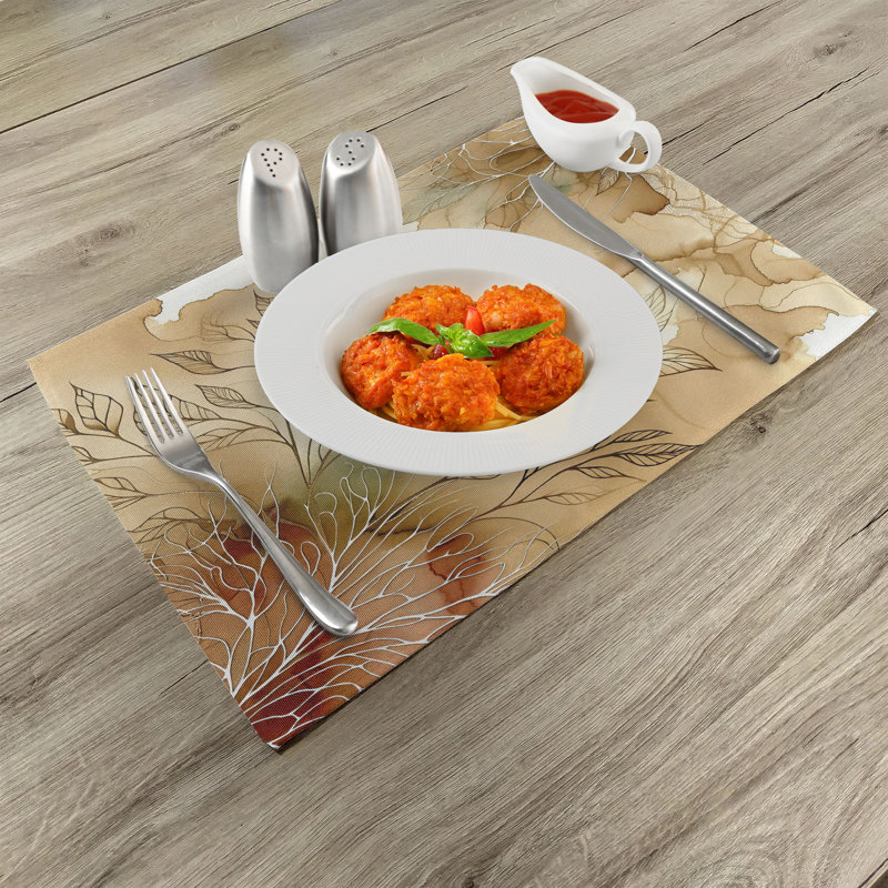 Ensemble de 4 napperons abstraits Ambesonne