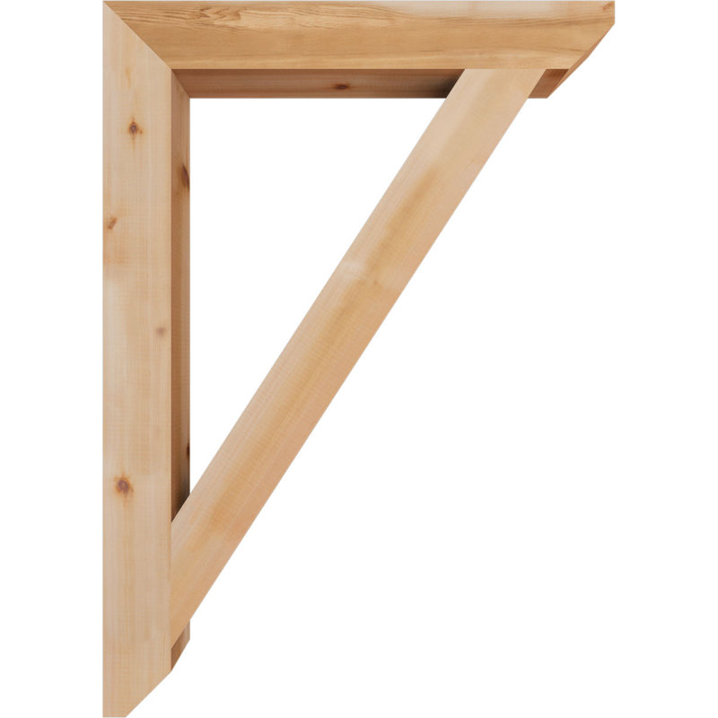 Support traditionnel en bois rustique à lattes, Cèdre rouge, H 42 po x l 3,5 po x P 30 po