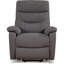 Fauteuil inclinable contemporain avec revêtement en tissu gris