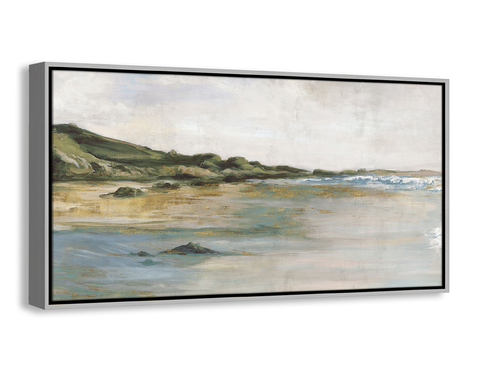 Cordoba "Tide's Edge" Print, 19.5" H x 37.5" W, Silver