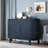 Ceriyah 47.2'' Curved Four-Door Sideboard with Three Shelves,Dining cabinet,Office credenza -723821558