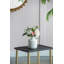 Vase Cheri - blanc brillant, or 8 po