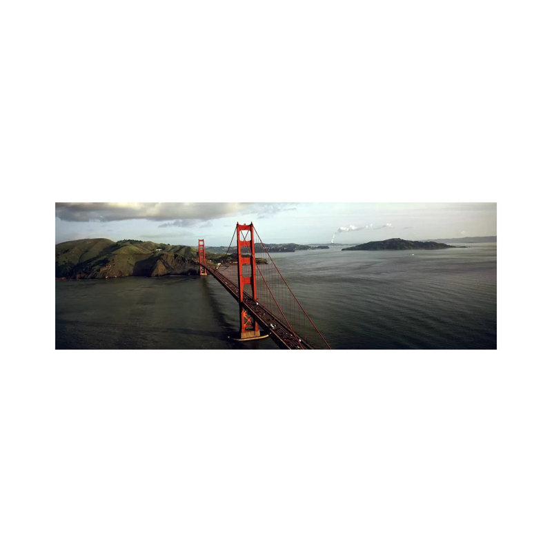 Bridge Over A Bay, Golden Gate Bridge, San Francisco, California, USA #2 by Panoramic Images - Wrapped Canvas Panoramic Print