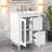 24"  Single Bathroom Vanity with Ceramic Integrated Sink Combo, Soft Closing Glass Doors, Bathroom Dresser-689927900