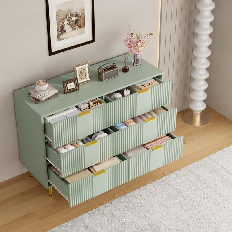 47cm W 6 - Drawer Chest of Drawers, Teal