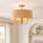 Stephane 3-Light 18" W Drum Semi Flush Mount 