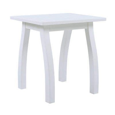 Accent Side Table, Weather-Resistant Rectangular End Table
