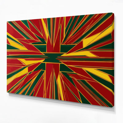 Hard Edge 4 Red Canvas Wall Art