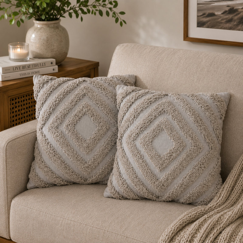 Green Square Cushion, Sea Green