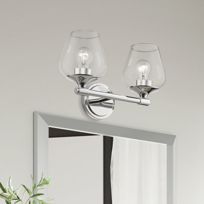 Éclairage de salle de bain à intensité variable 2 lumières Zeidan, Chrome poli