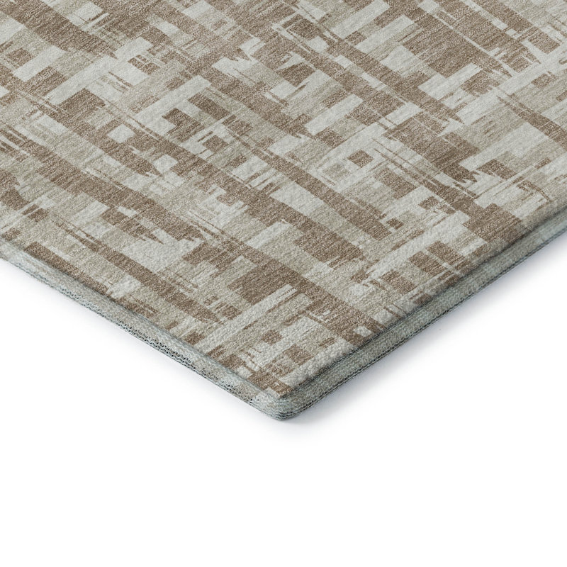 Premium Machine Washable Crumley AMF1059 Lines Rug_AMF1059TA, Rectangle 8' x 10'