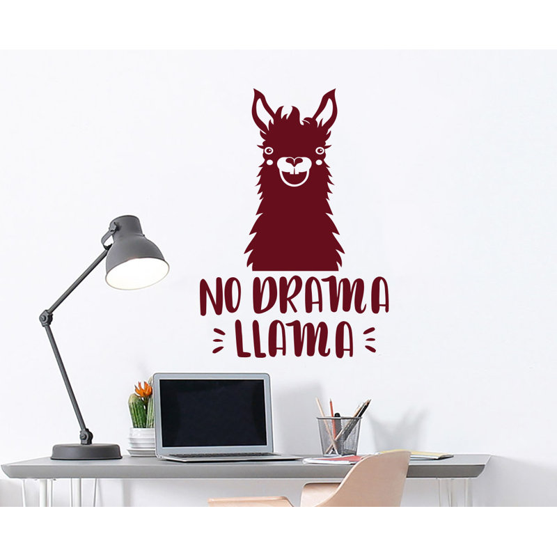 Décalcomanie murale de chambre de bébé llama, Mauve