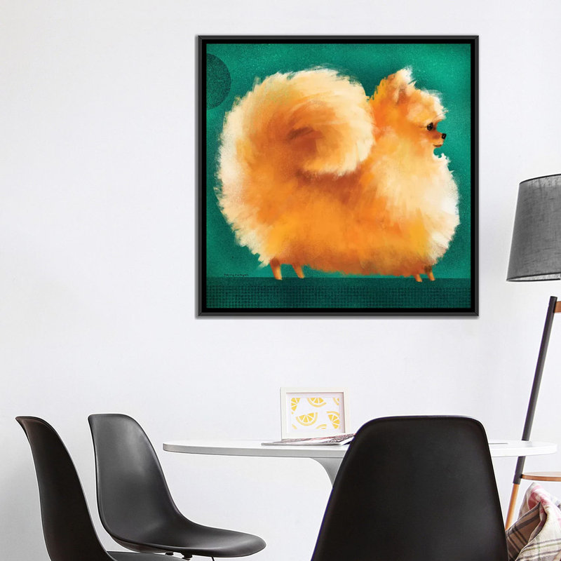 «Pom» par Terry Runyan, impression sur toile tendue sur châssis, H 37 po x l 37 po x P 1,5 po, Toile avec cadre noir