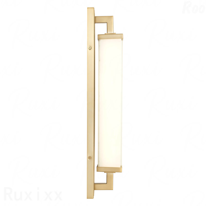 Barre d'éclairage de meuble-lavabo 22 po - Laiton antique, DEL intégrée, pour salle de bain, H 4,5 po x l 22 po x P 4 po