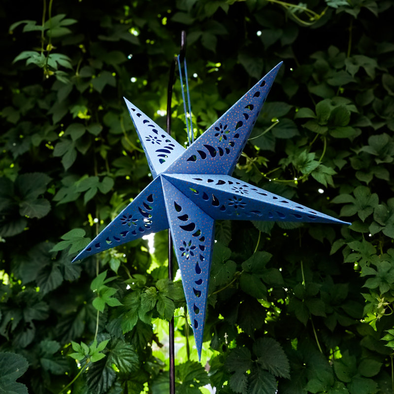 Lanterne en papier, Bleu