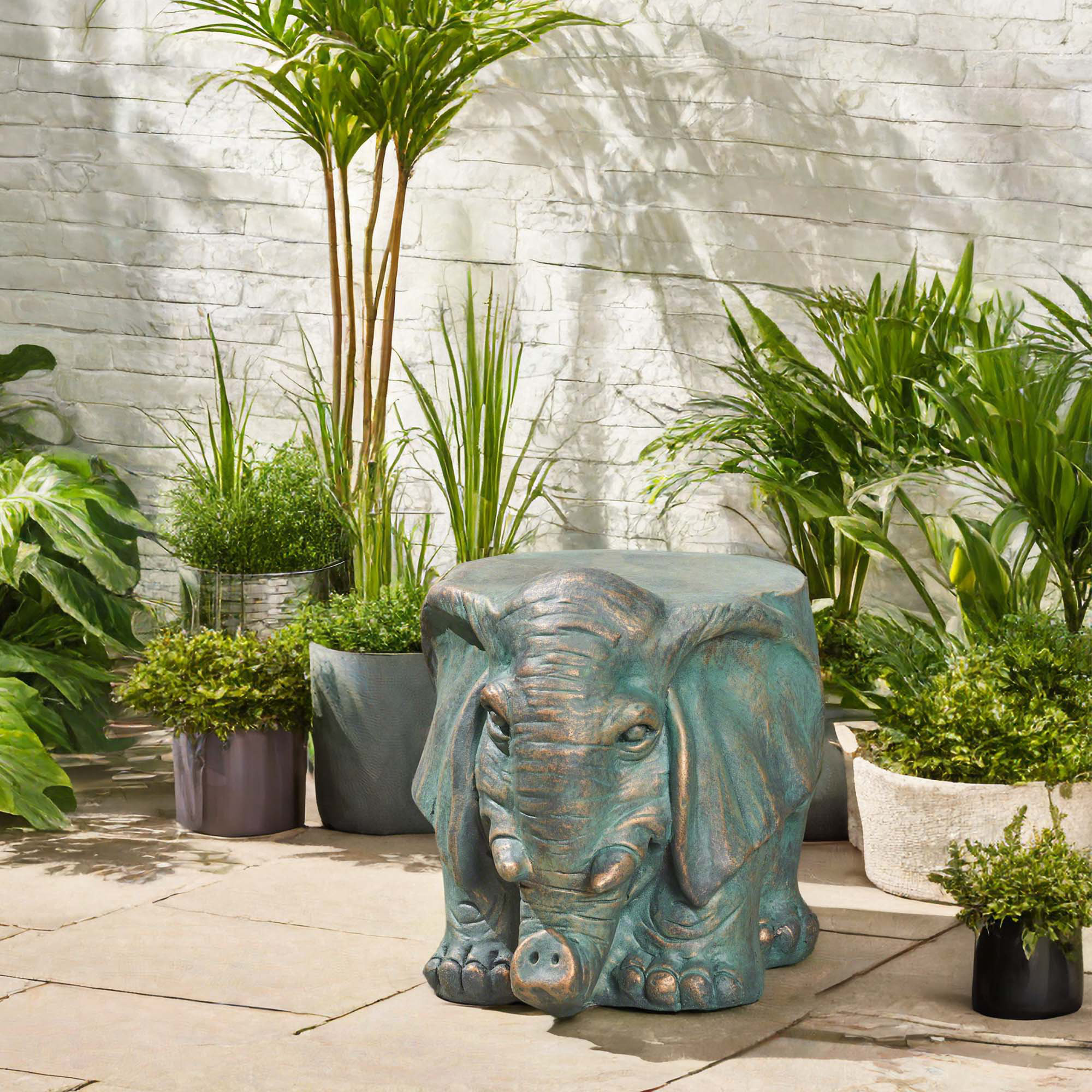 Bungalow Rose Voccola Elephant Garden Decor For Outside, Outdoor