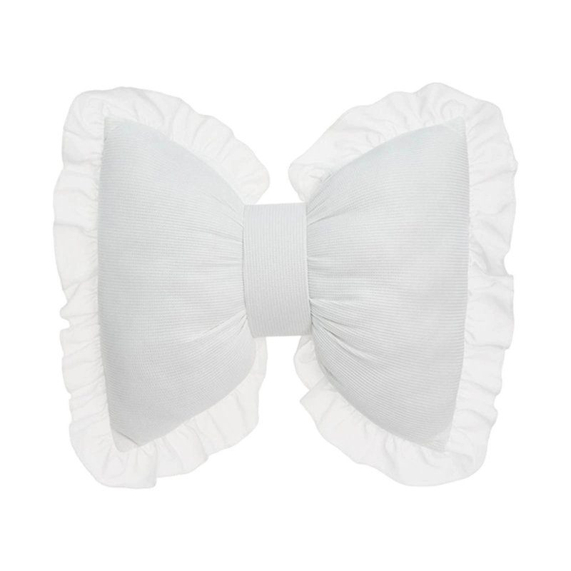 Coussin lombaire confortable en maille gaufrée, Blanc