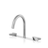 Acquaco Linki Arrow Deck Mount Three-Hole Widespread Bathroom Lavatory Faucet with 5-5/8'' Spout Reach