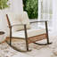 Aljaquan Patio Wicker Rocker with Cushions